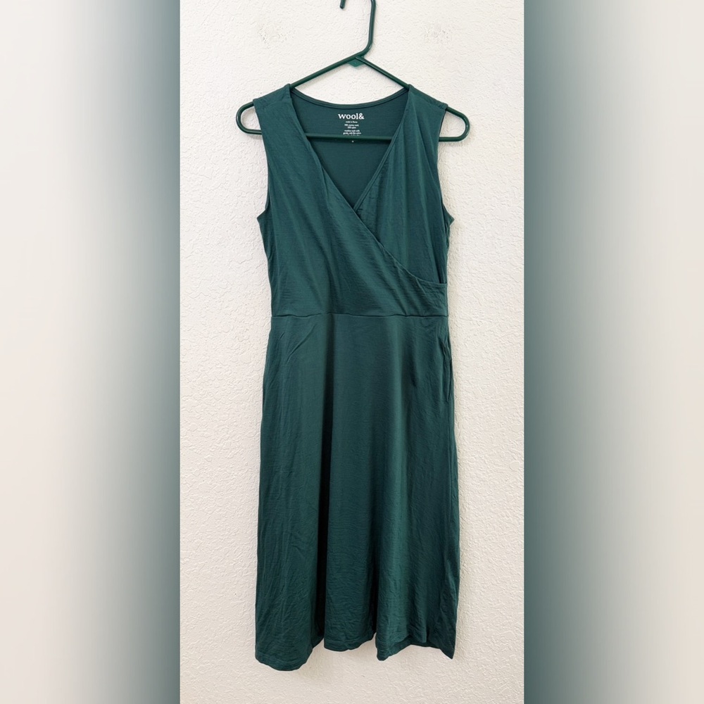 Wool& Isabelle Women's Green Wrap Dress - M